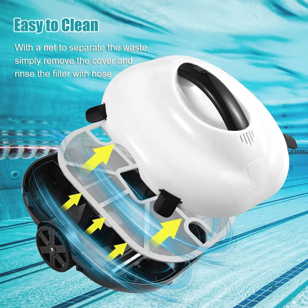 Auto-Parking Robotic Cordless Pool Vacuum (120 Mins Runtime, Fast Charge)