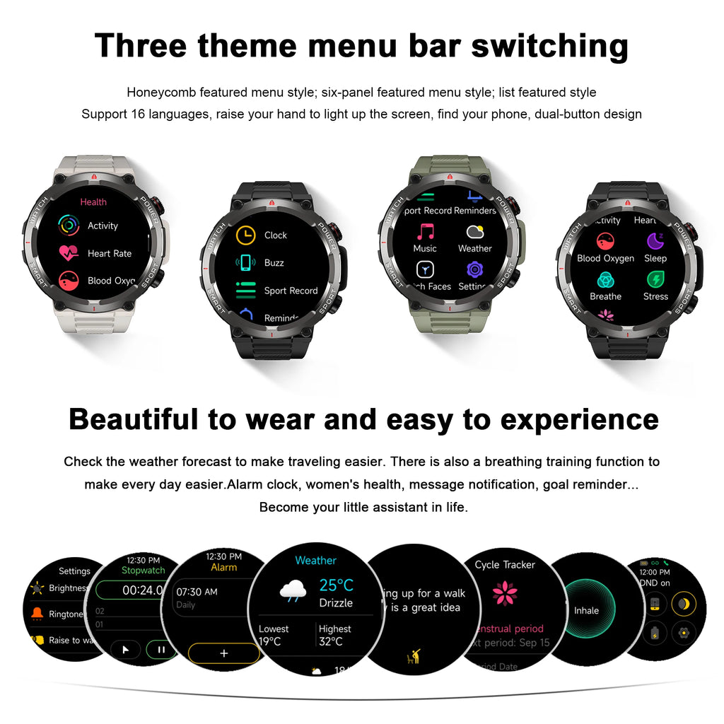HD Smartwatch for Fitness, Calls & All-Day Wear