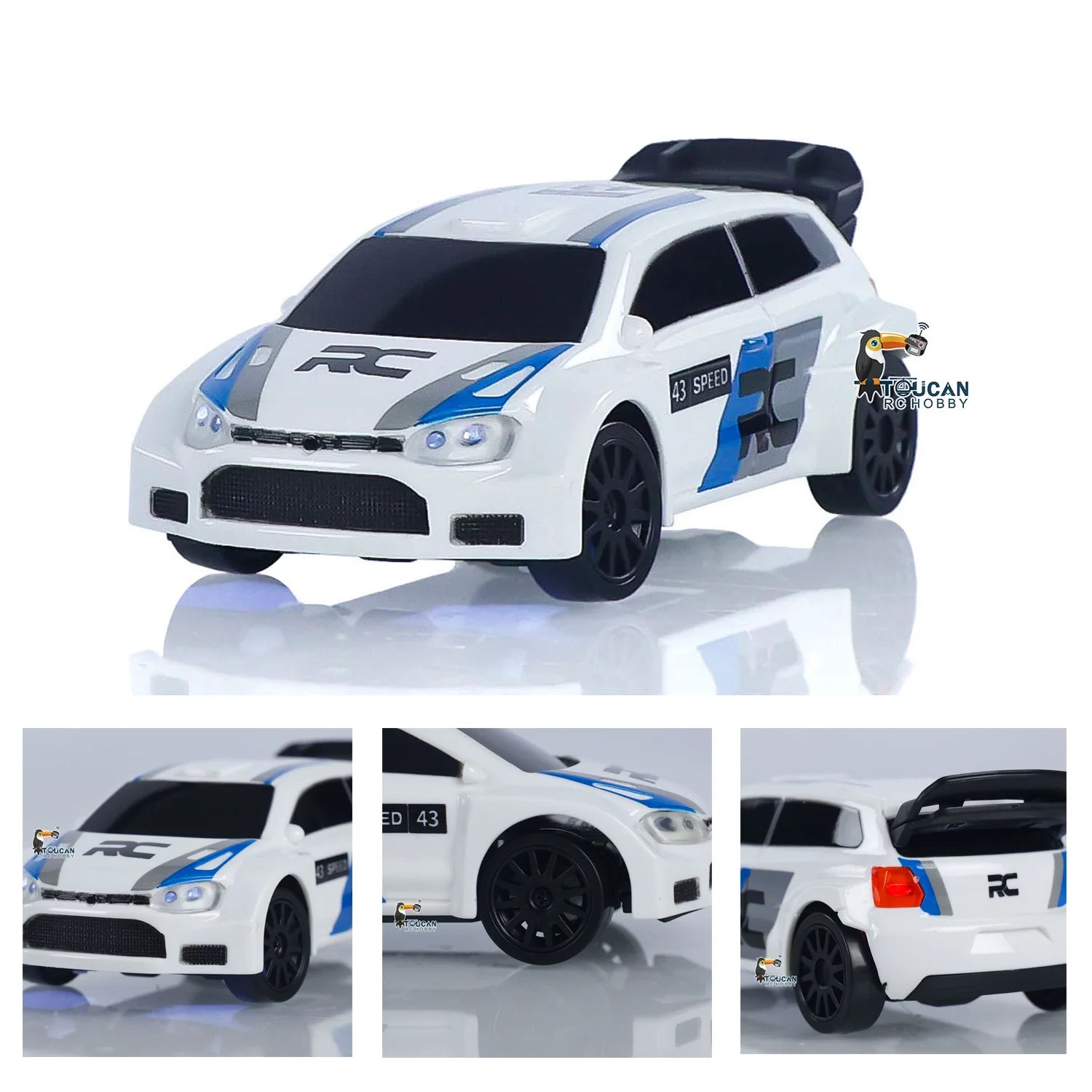 High-Speed 4WD RC Drifting Car (1:43 Scale)