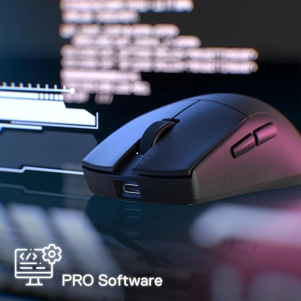 Lightweight Wireless Gaming Mouse with Ergonomic Natural Grip Build