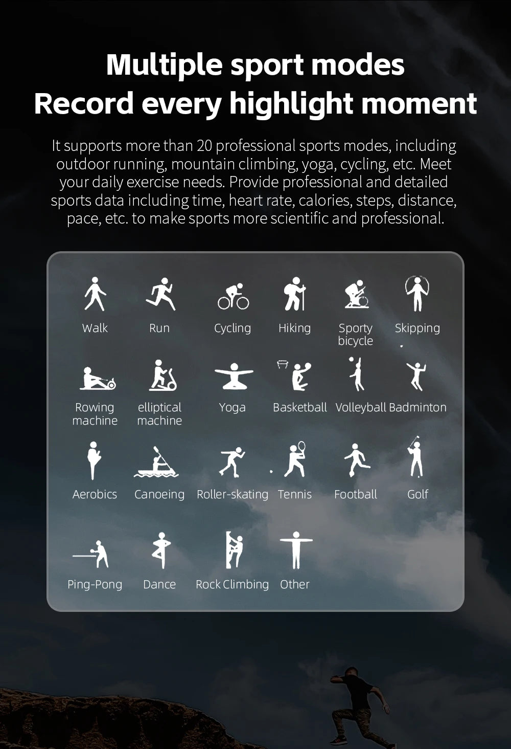 Pro Sport Smartwatch: Waterproof, Rugged, Fitness & Heart Rate Tracker