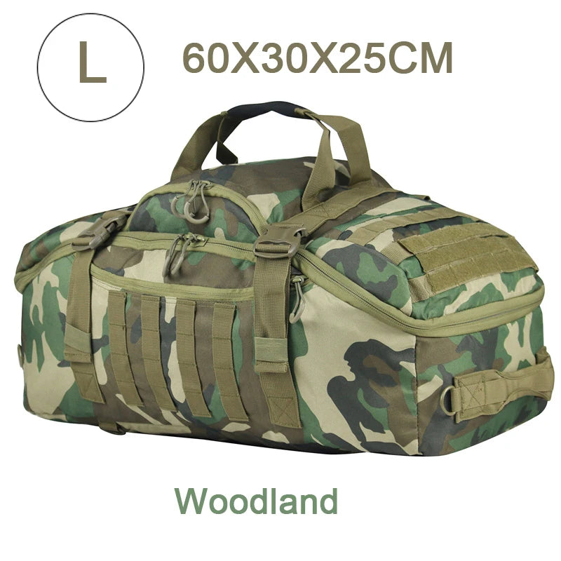 Multi-Size Tactical & Hiking Duffel Backpack (35L-80L)