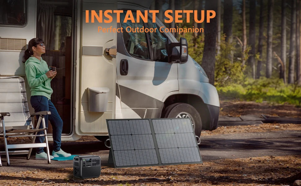 Lightweight & Foldable Solar Panel for Outdoor Power with 110W/220W/400W