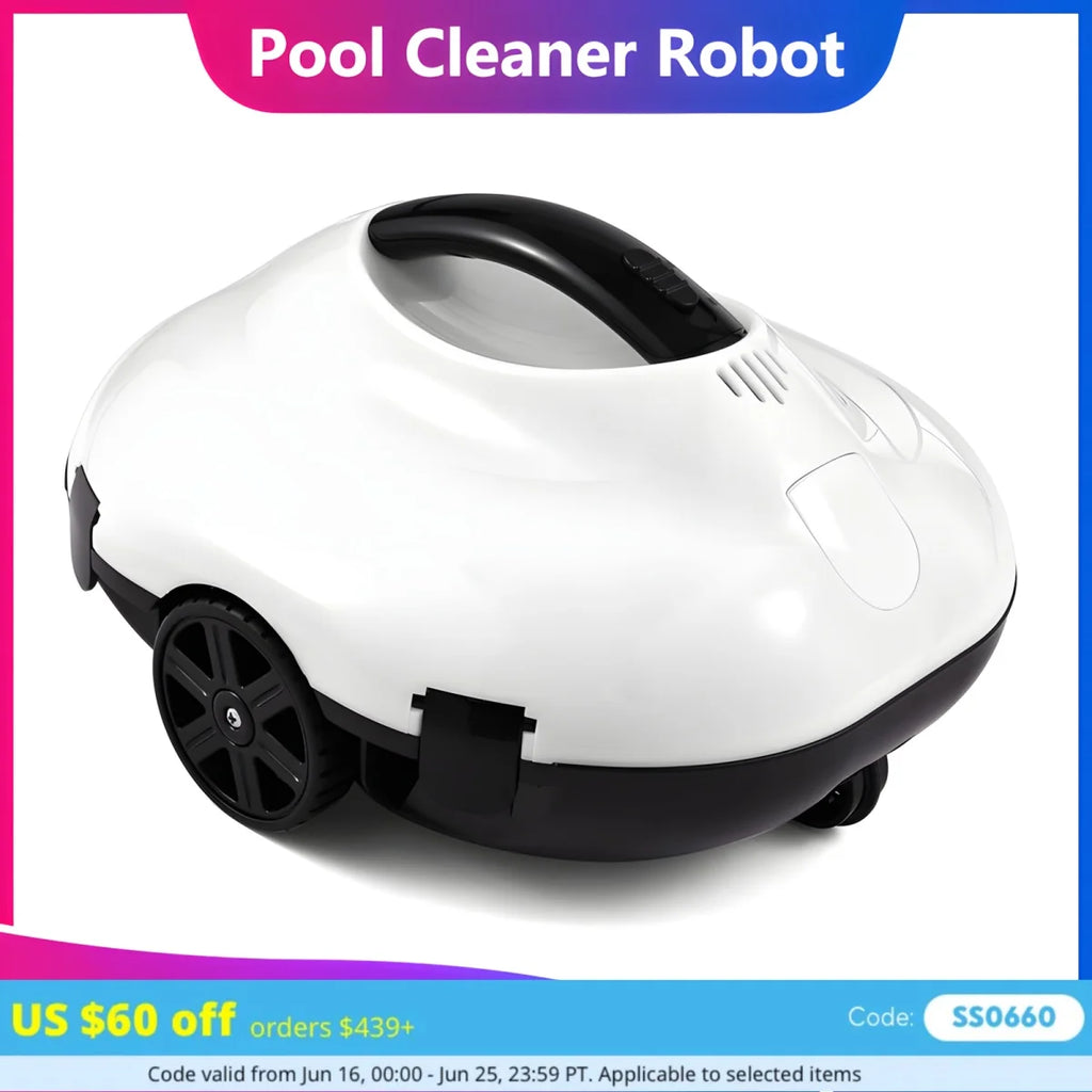 Auto-Parking Robotic Cordless Pool Vacuum (120 Mins Runtime, Fast Charge)
