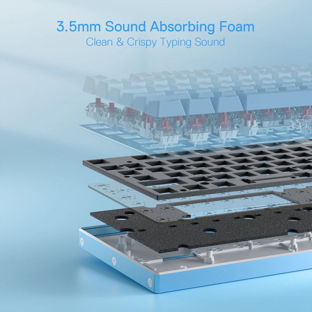 Wired Mechanical Gaming Keyboard with 104 Keys and a Hot-Swap Linear Quiet Red Switch