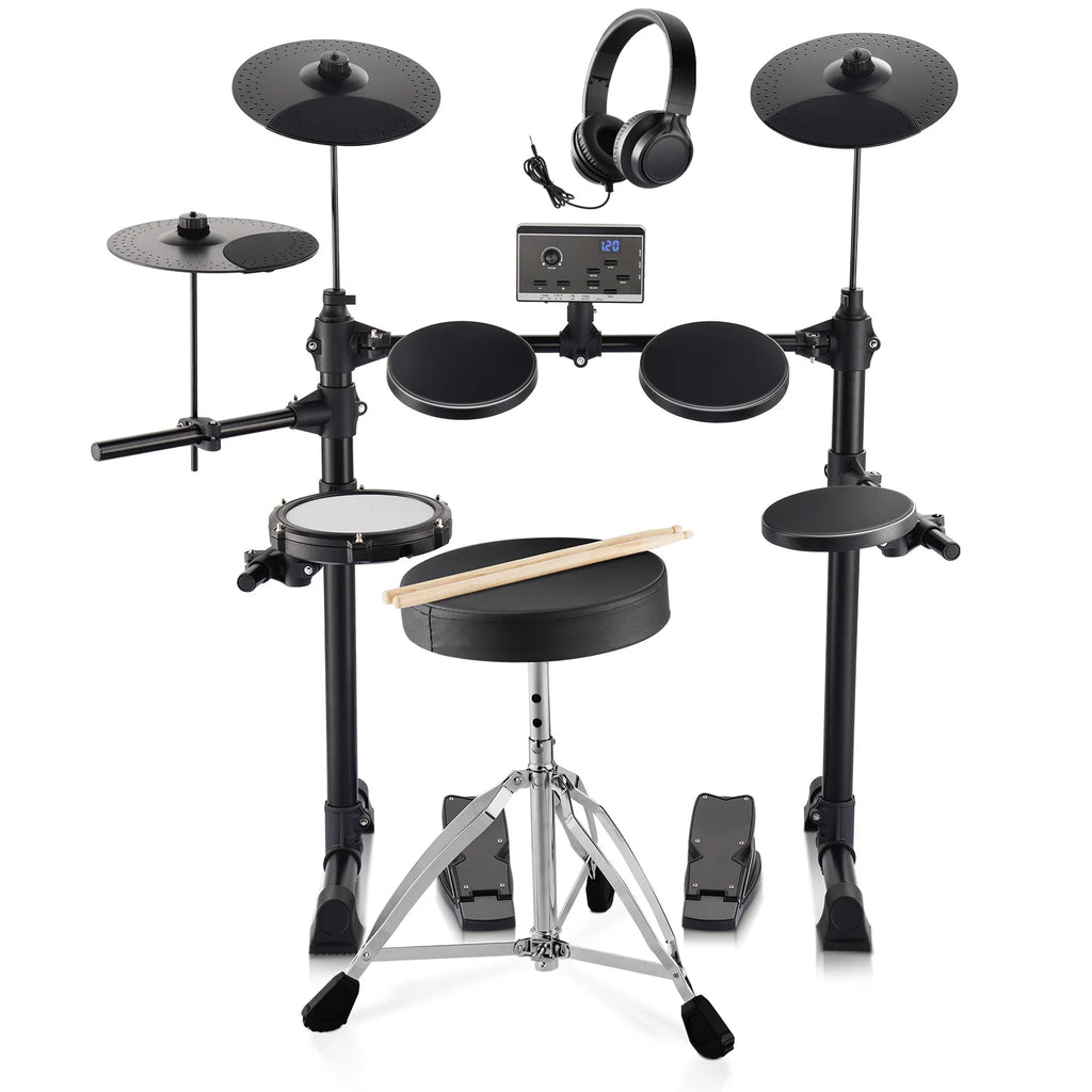 Beginner Electric Drum Set: 15 Kits, 150 Sounds, Quiet Mesh Snare