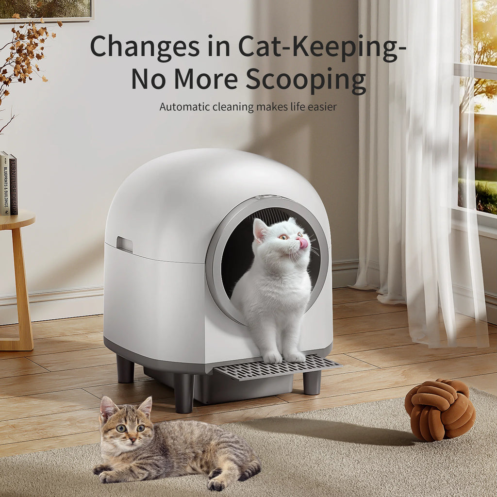 Smart Self-Cleaning Litter Box with App Control and Waste Bag System (for Cats 3-17 lbs)
