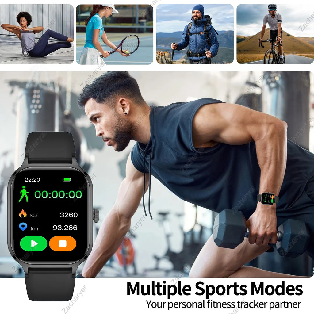 Smartwatch: Call, Message, Multi-Sport modes