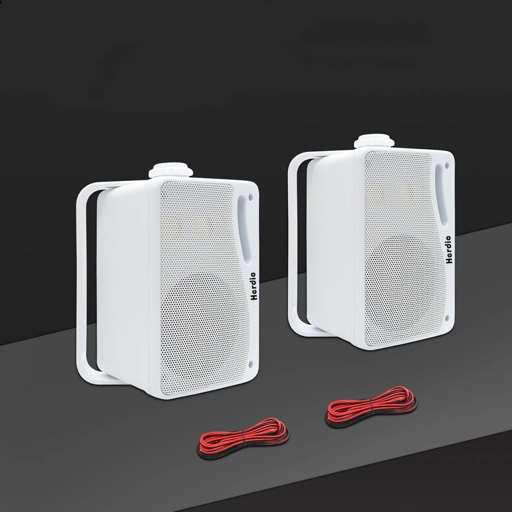 Premium 3.5" Wired Outdoor Speakers - 200W, Waterproof, and Wall-Mountable