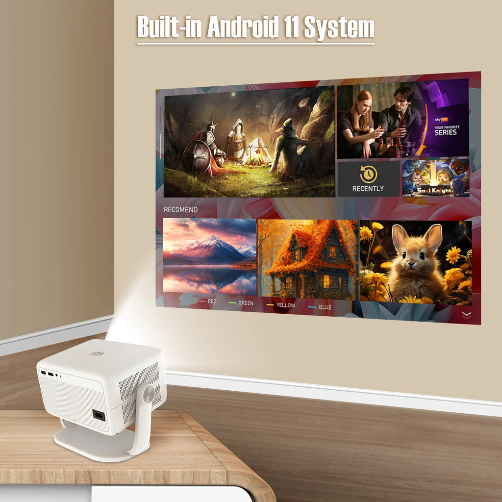 4K Projector Home Cinema Auto Focus and Portable for the Outdoors