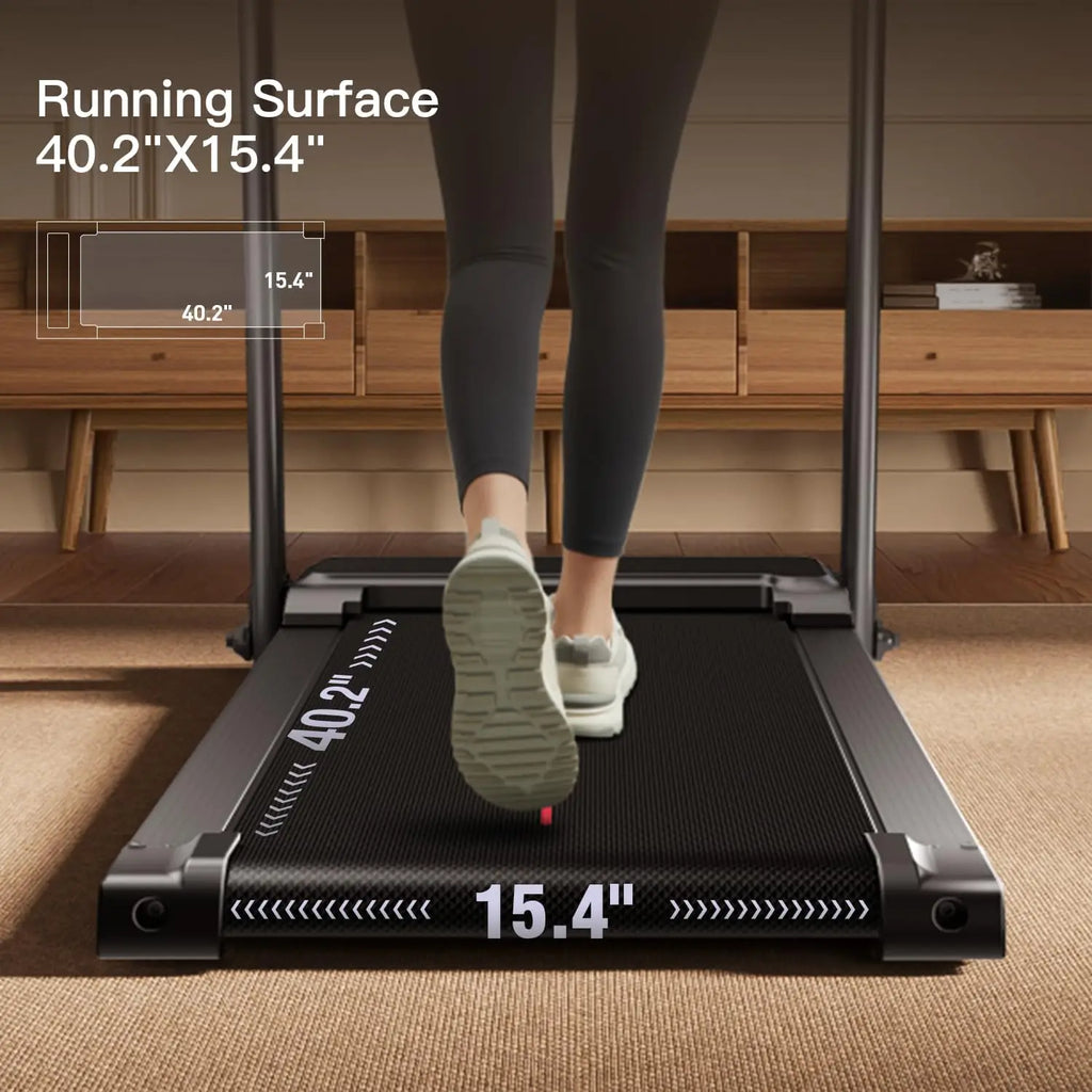Home Folding Treadmill with Pulse Sensors, 2.5 HP Quiet Brushless, 7.5 MPH, 265 lbs Capacity