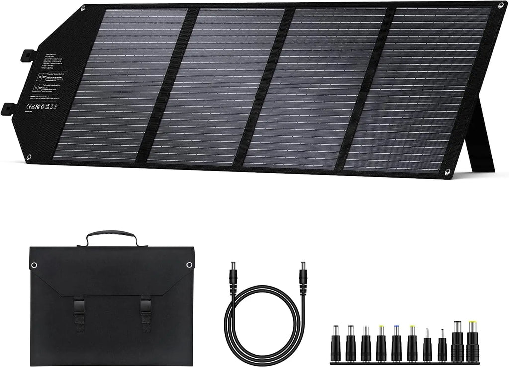 Waterproof Foldable Solar Charger (USB/DC) for Generators & Power Stations