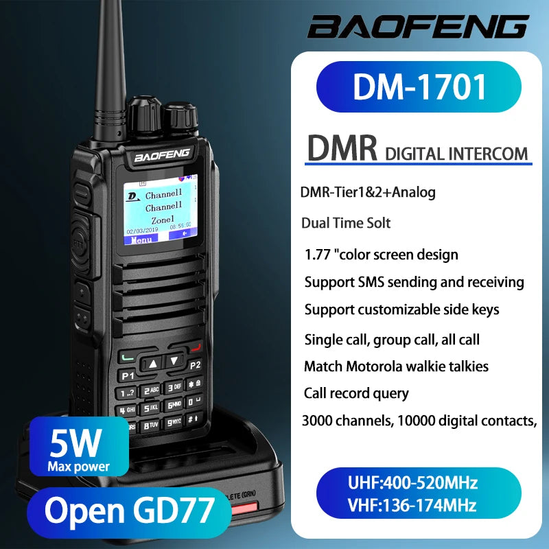 GPS Dual-Band Walkie Talkie (Analog & Digital)