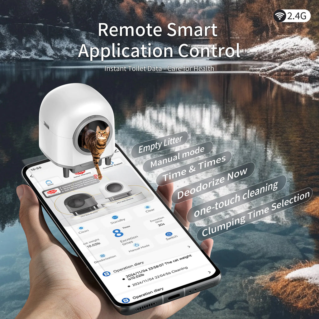 Smart Self-Cleaning Litter Box with App Control and Waste Bag System (for Cats 3-17 lbs)