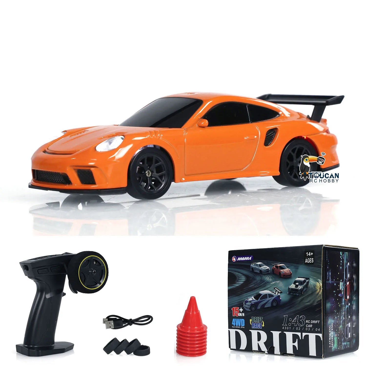 High-Speed 4WD RC Drifting Car (1:43 Scale)