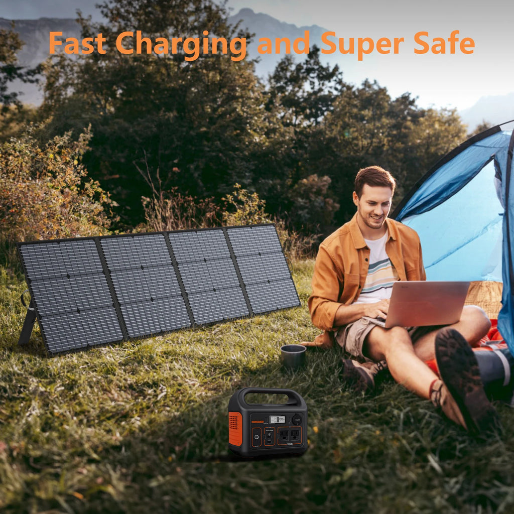 Foldable 220W Solar Panel Kit for Outdoor Power (RV, Camping, Home)