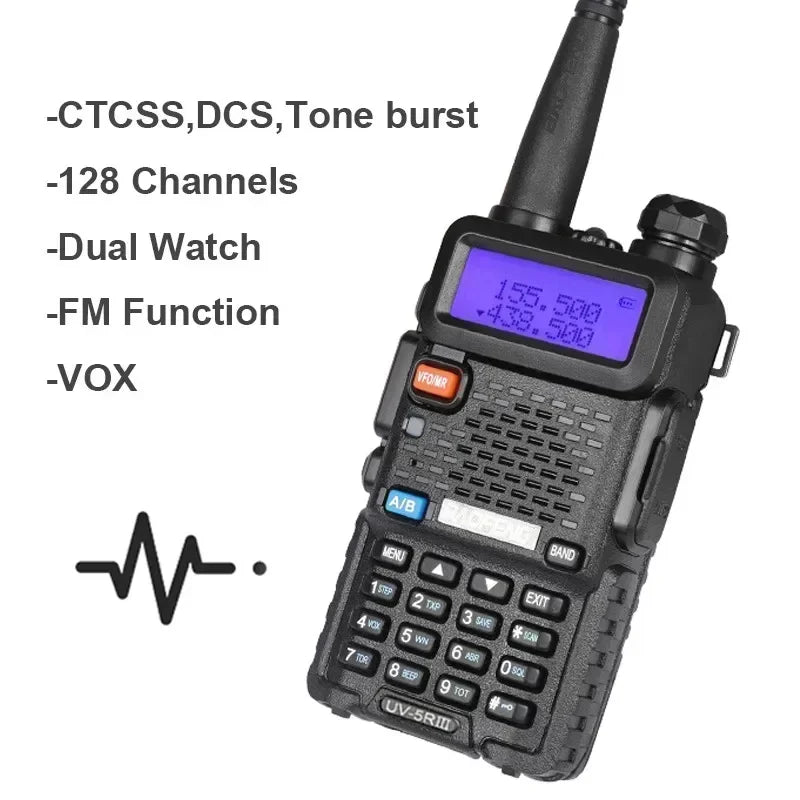 4-Pack Long Range Two-Way Radios Walkie Talkies (Dual-Band, 5W)