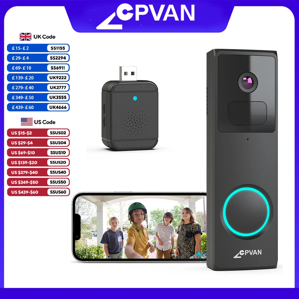 AI Smart 1080P WiFi Doorbell