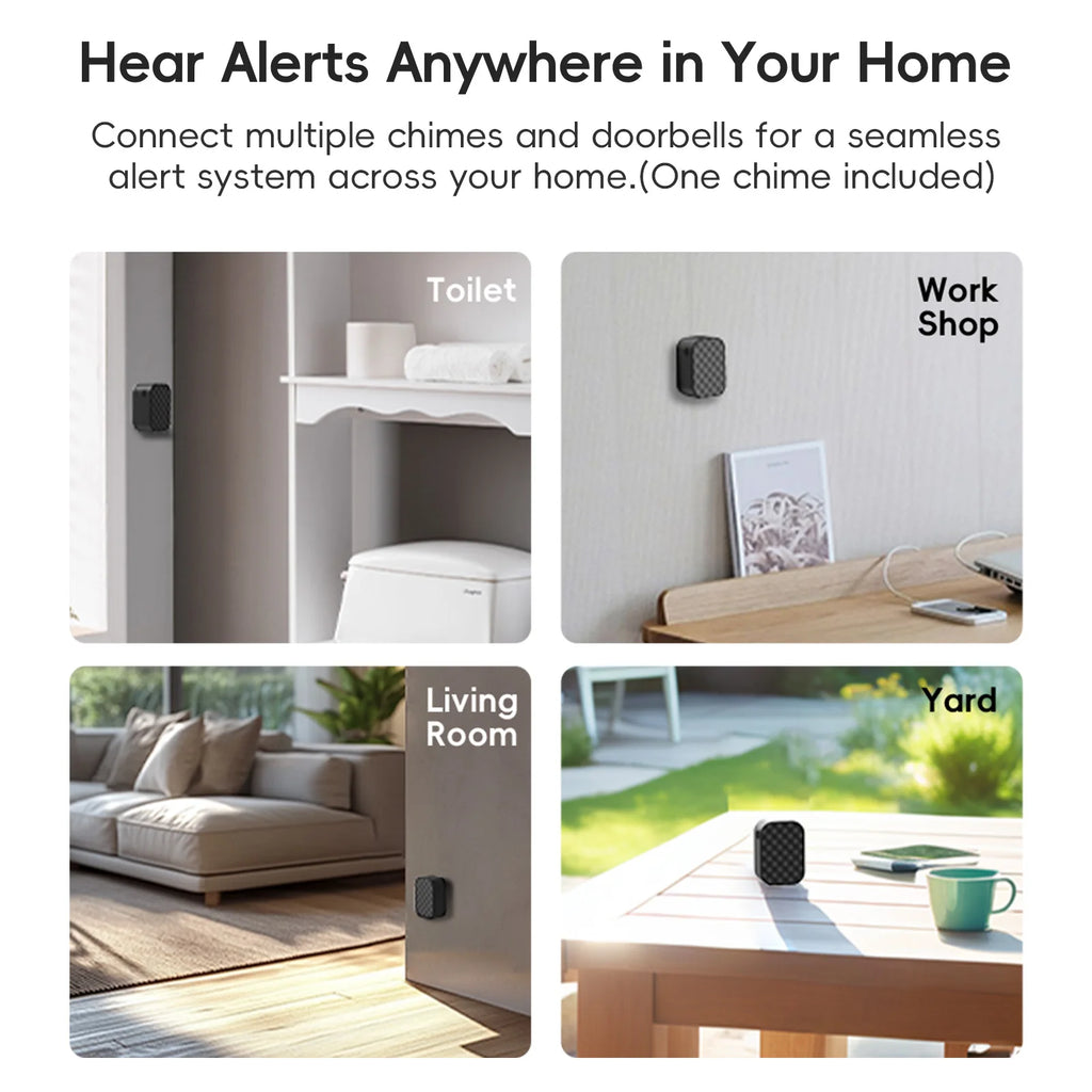 Dual-Lens Video Doorbell: 2-Way Audio, Voice Changer, & Chime