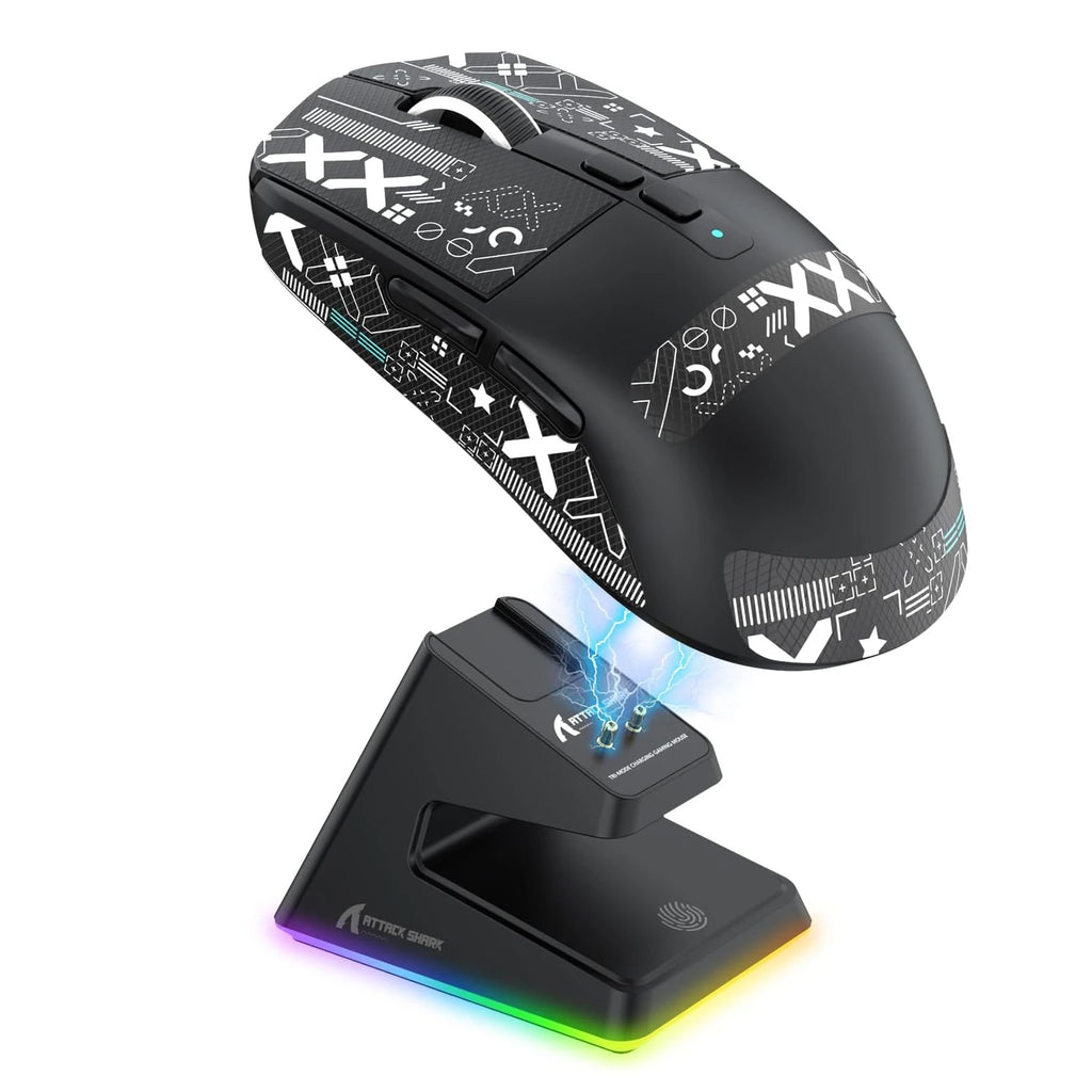 Lightweight Wireless Gaming Mouse with RGB Backlight and Charging Base