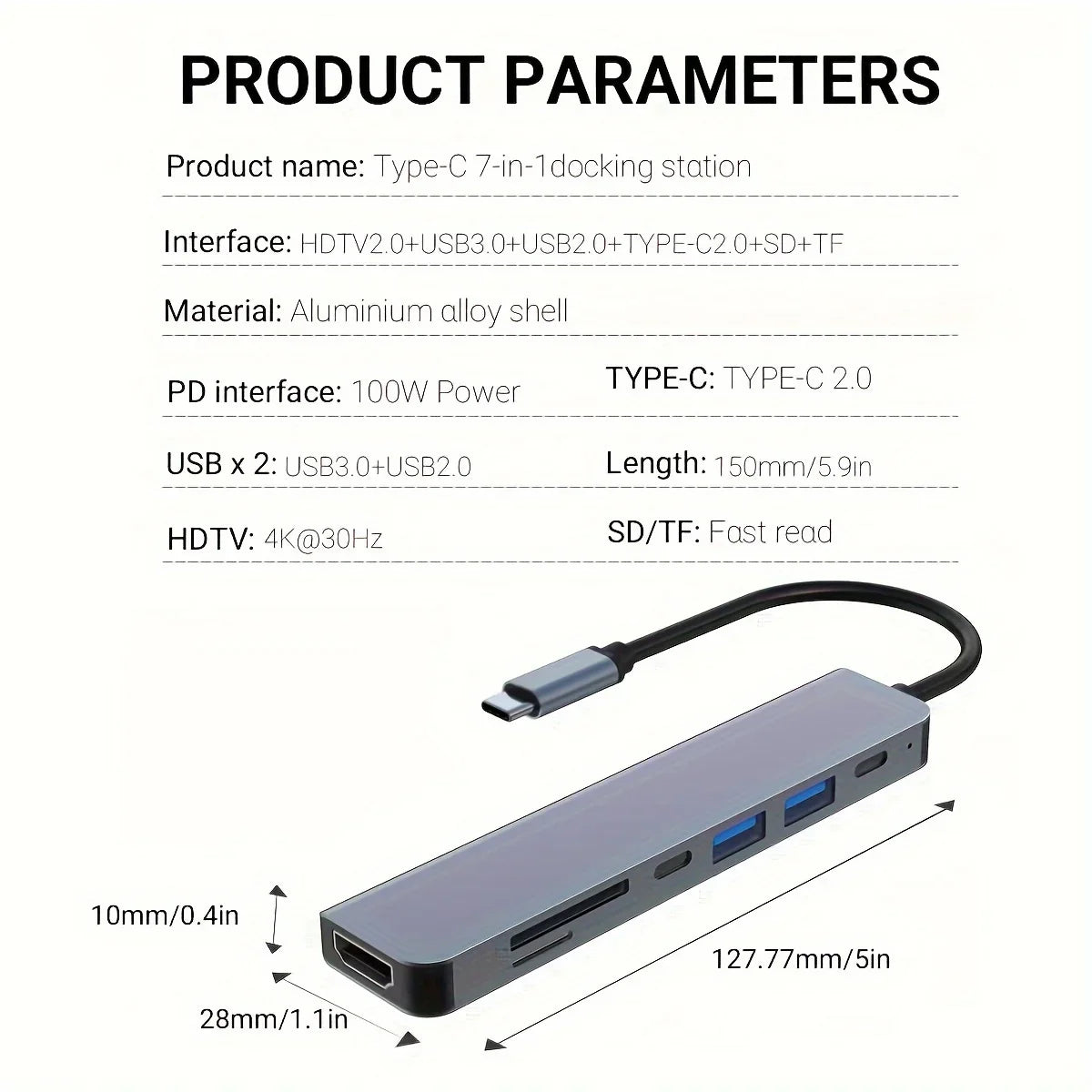 4K USB-C Multiport Adapter for Laptops: 100W PD & USB 3.0 Hub for MacBook Pro, Air & Samsung