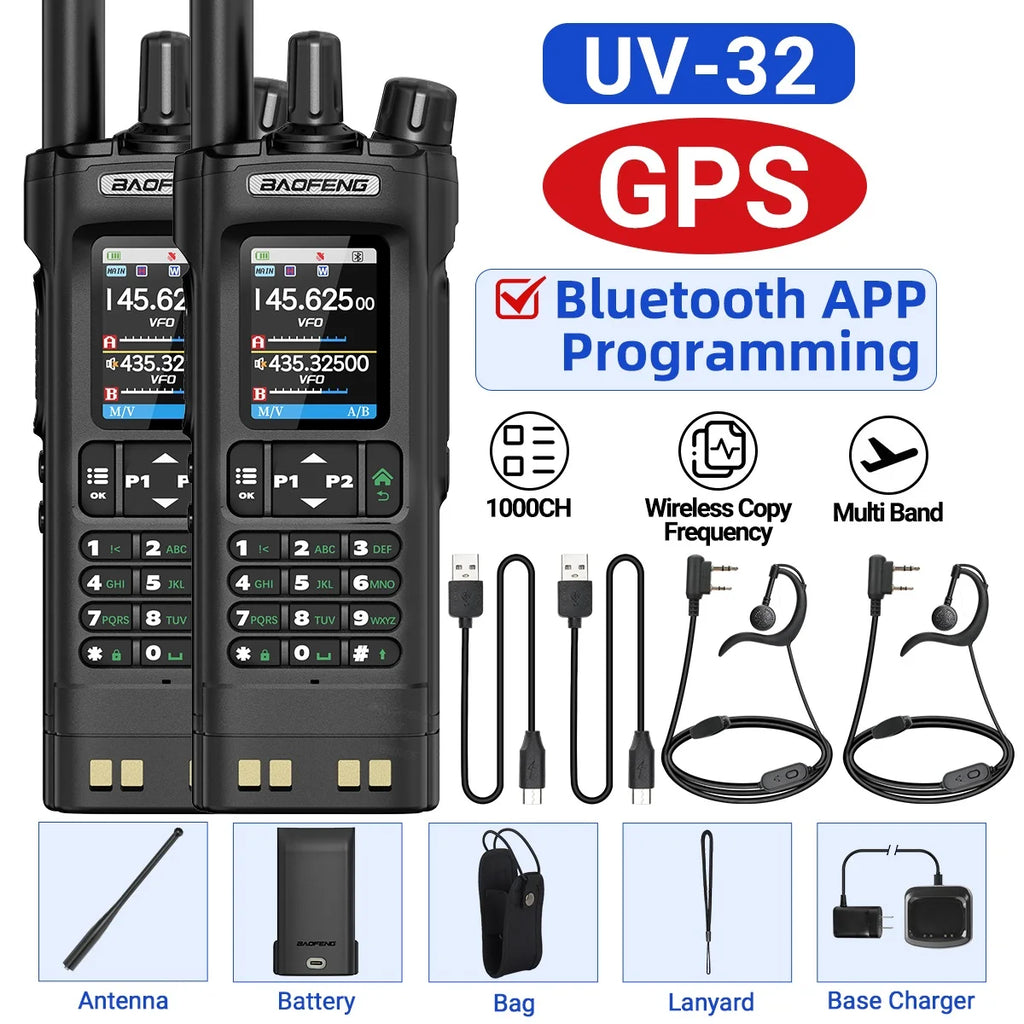 Powerful 10W Ham Radio with GPS, Bluetooth & 2.0" Screen
